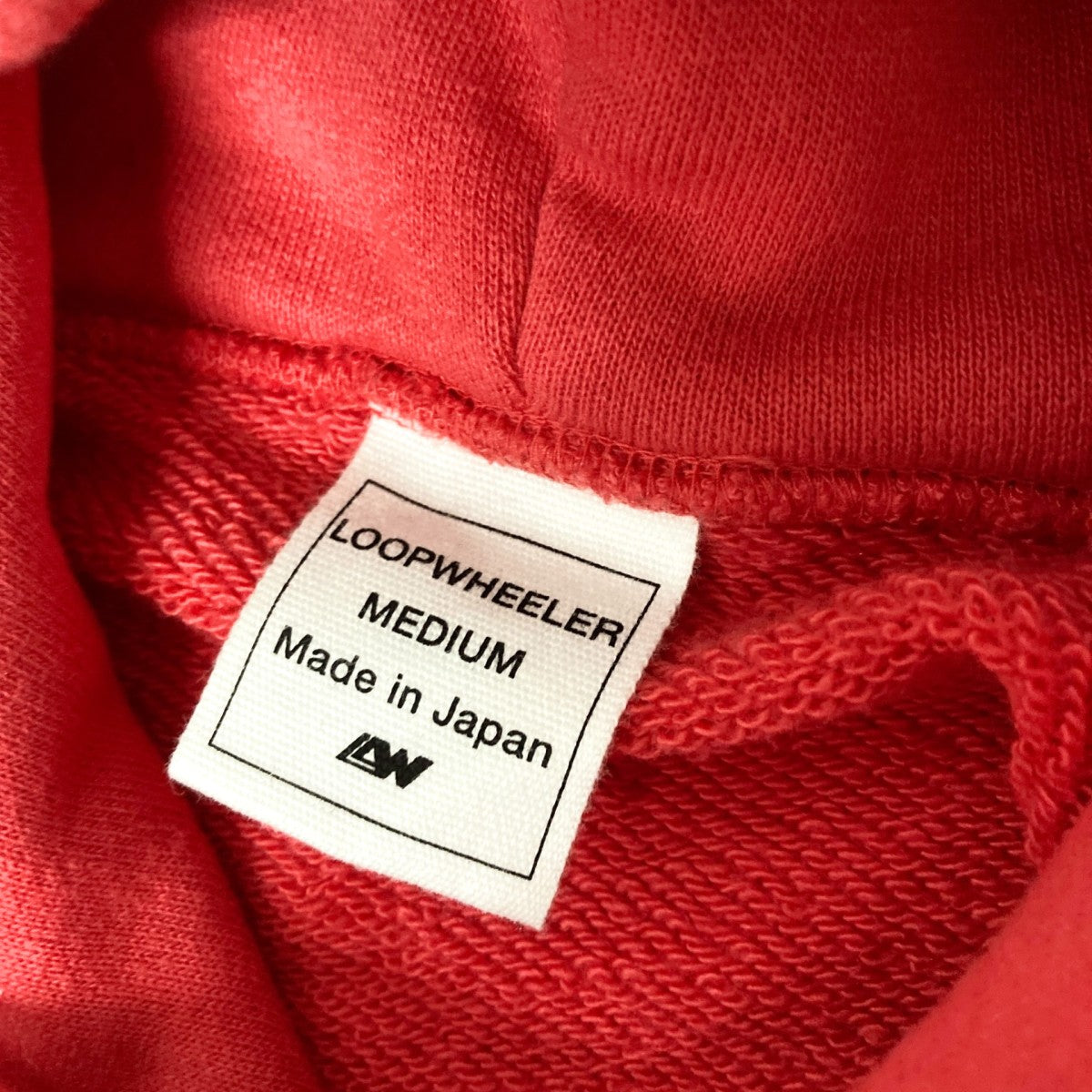 LOOPWHEELER(ループウィラー) プルオーバーパーカー レッド サイズ M
