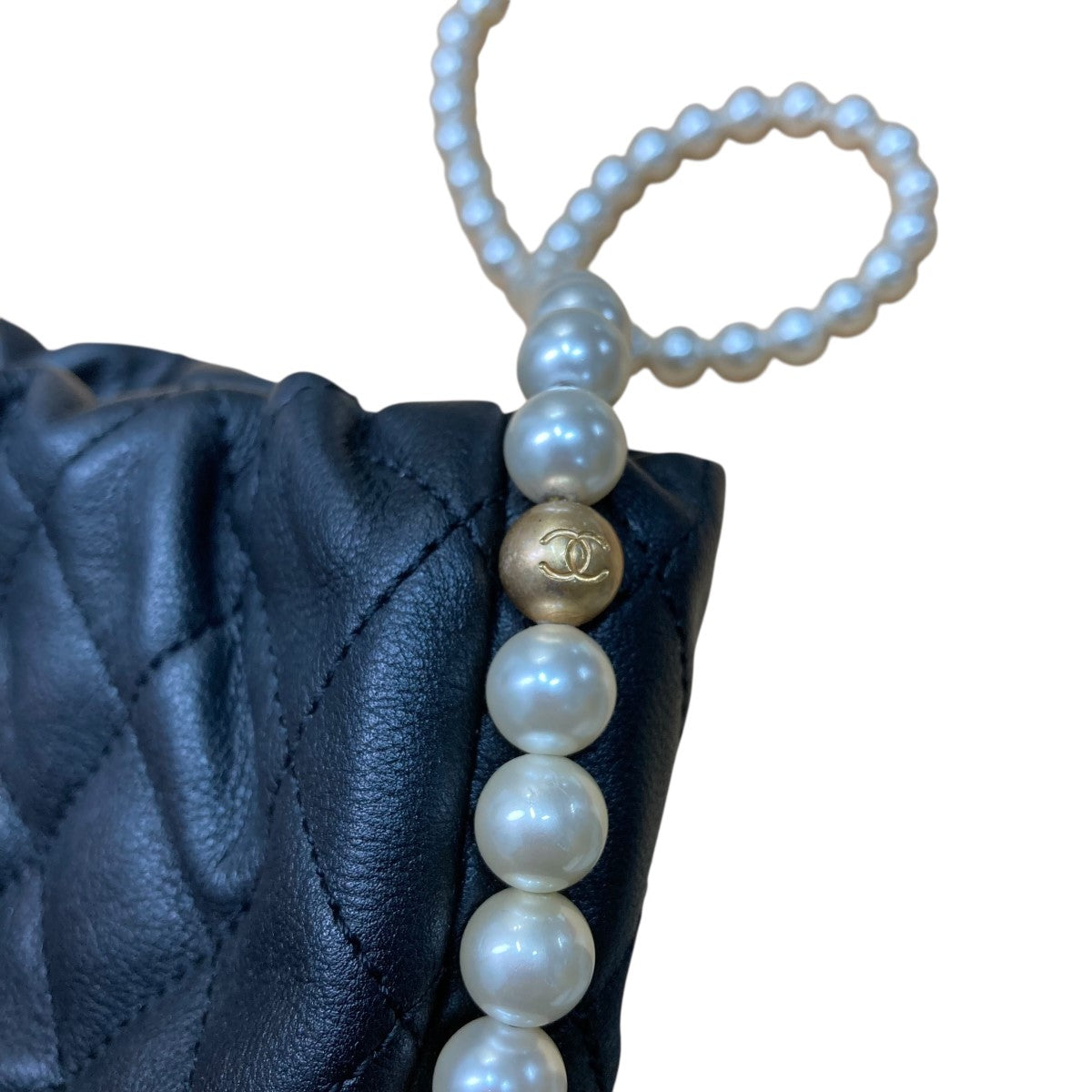 CHANEL ラムスキン パールショルダー巾着バッグ 古着・中古-7枚目のアイテム画像