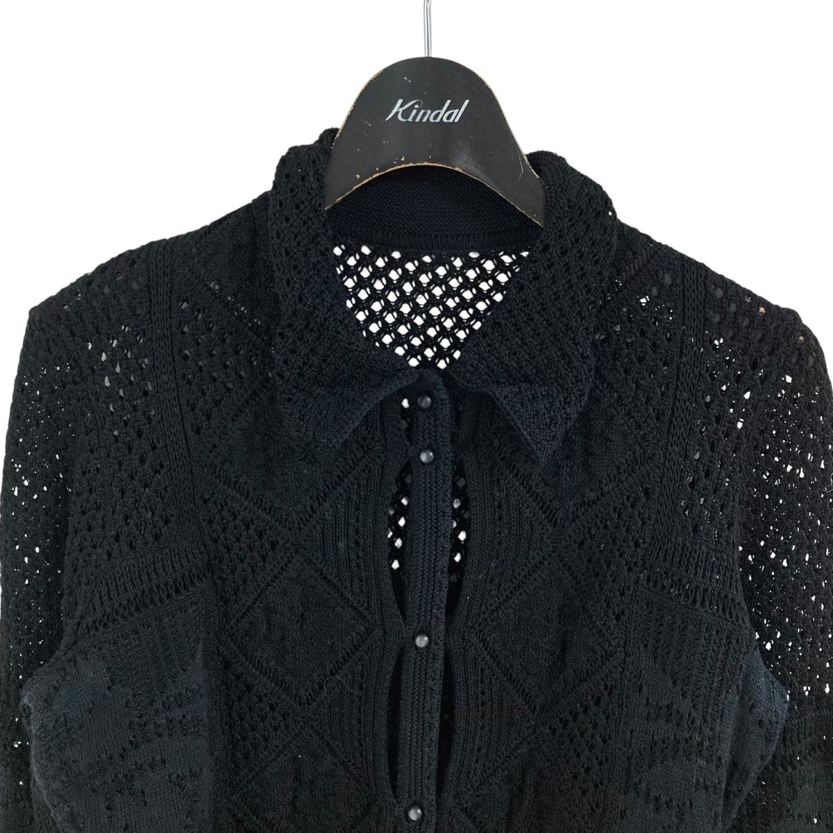 mame kurogouchi(マメクロゴウチ) レースニットシャツ MM24SS-KN506