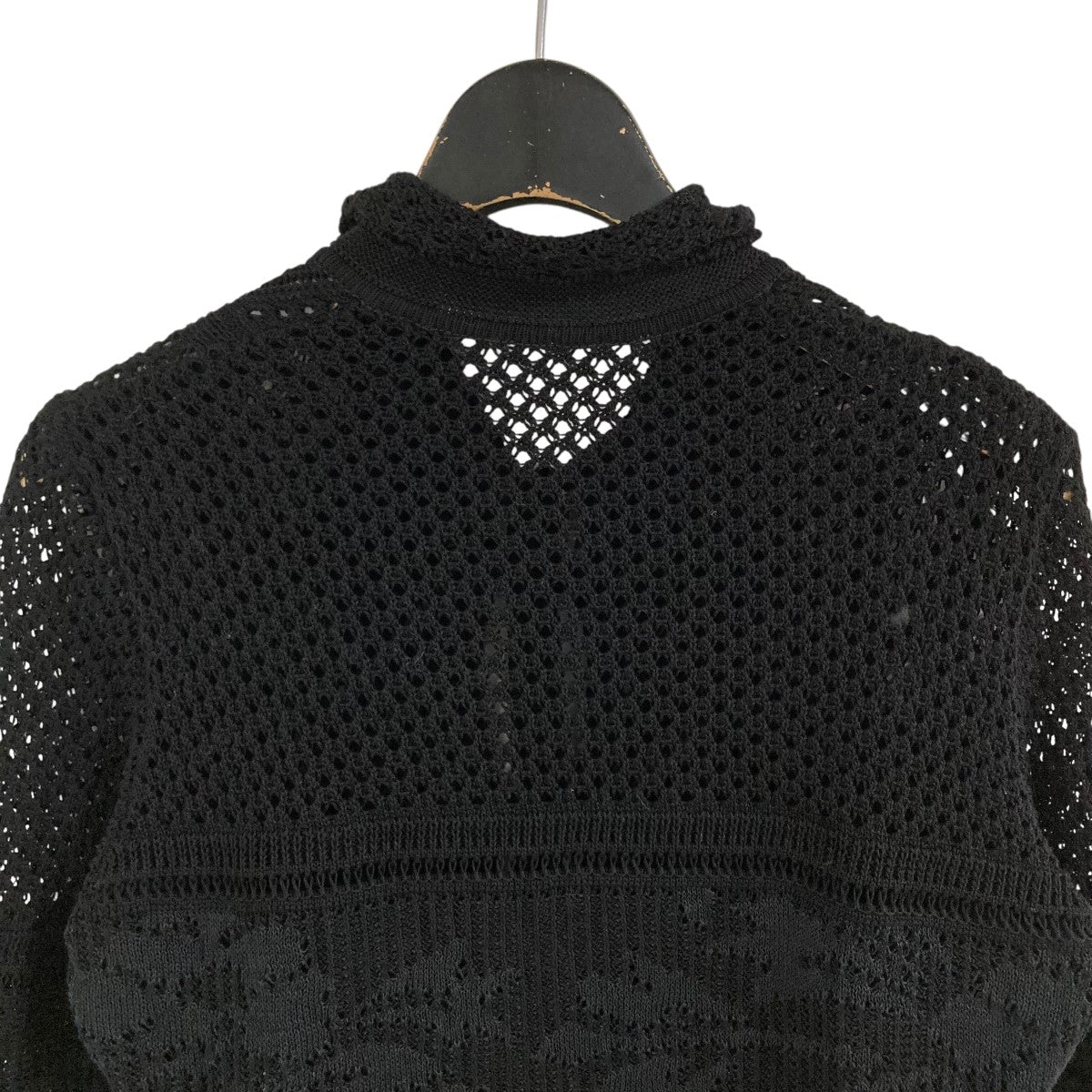 mame kurogouchi(マメクロゴウチ) レースニットシャツ MM24SS-KN506