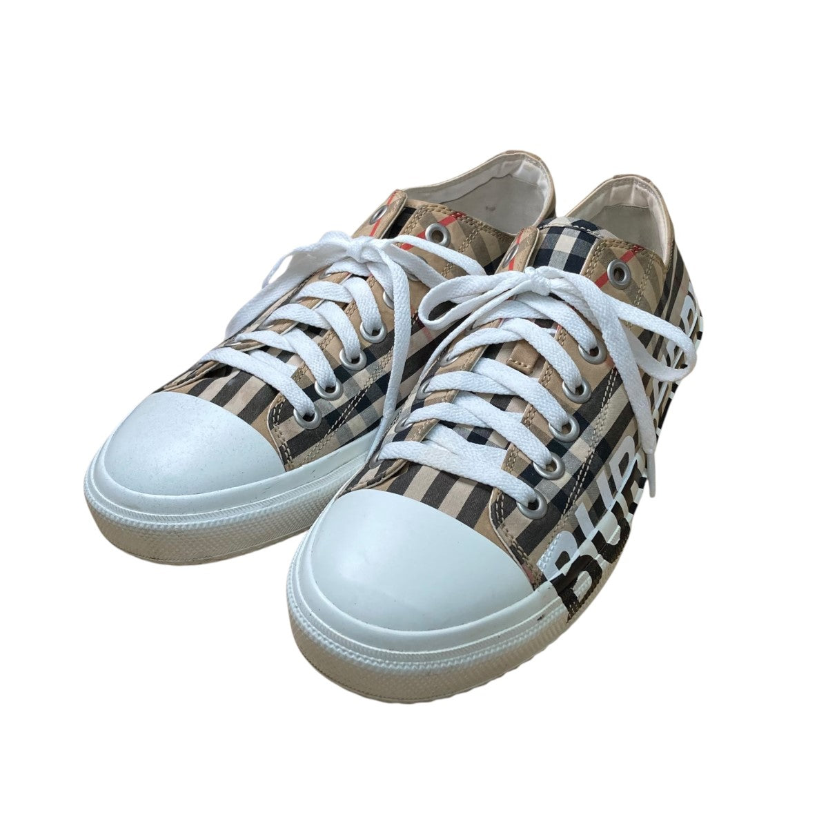 BURBERRY(バーバリー) ピローブーツ ホワイト×ブルー サイズ 44