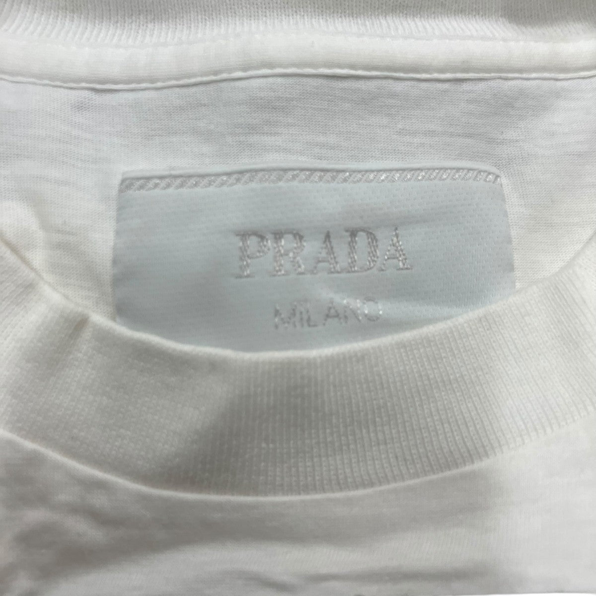 PRADA ラインストーンロゴプレートTシャツ 古着・中古-5枚目のアイテム画像