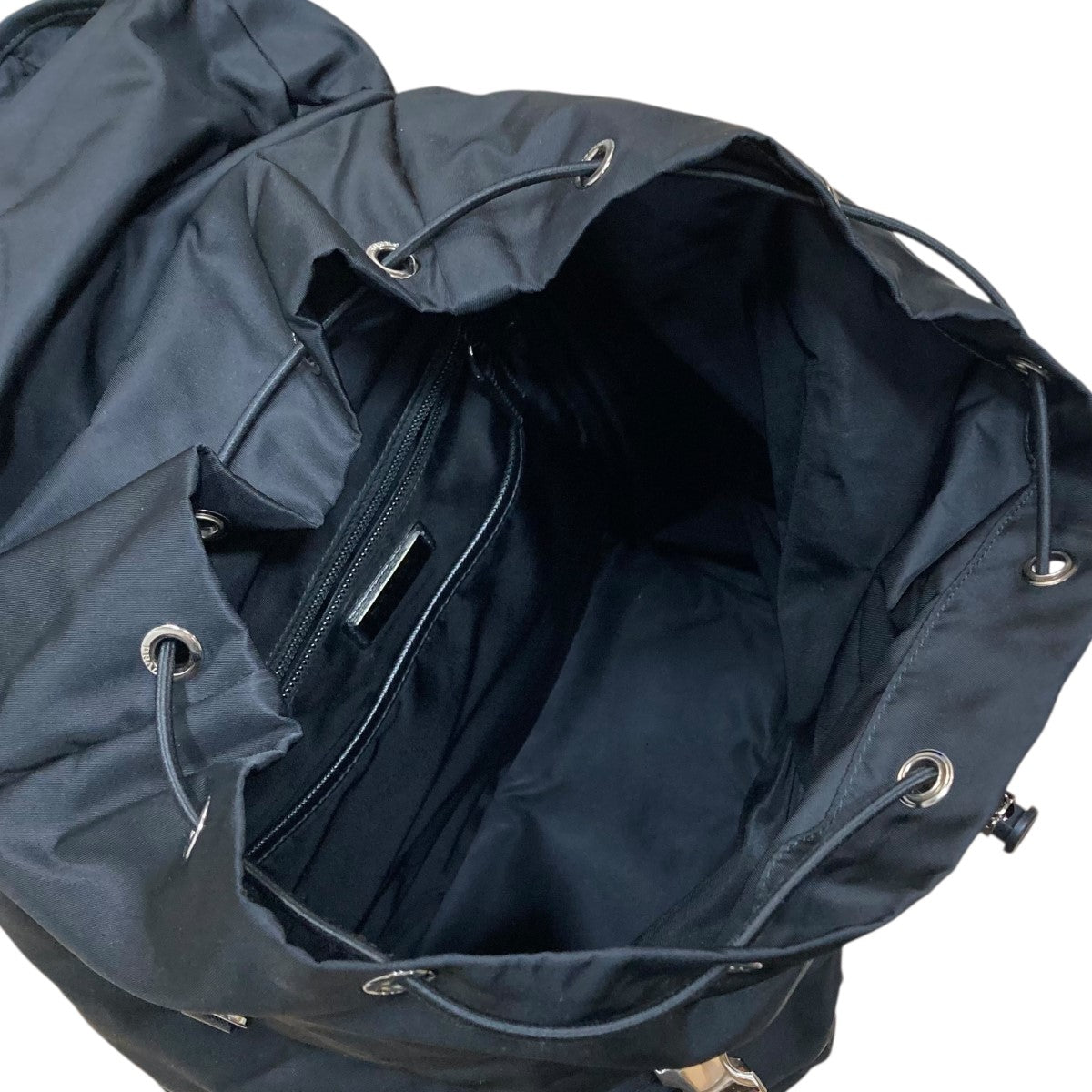 極美品✨プラダ Re-Nylon サフィアーノレザー ビジネスバッグ ブラック PRADA 極 美品 希少品 プラダ 三角ロゴ 金具 サフィアーノ