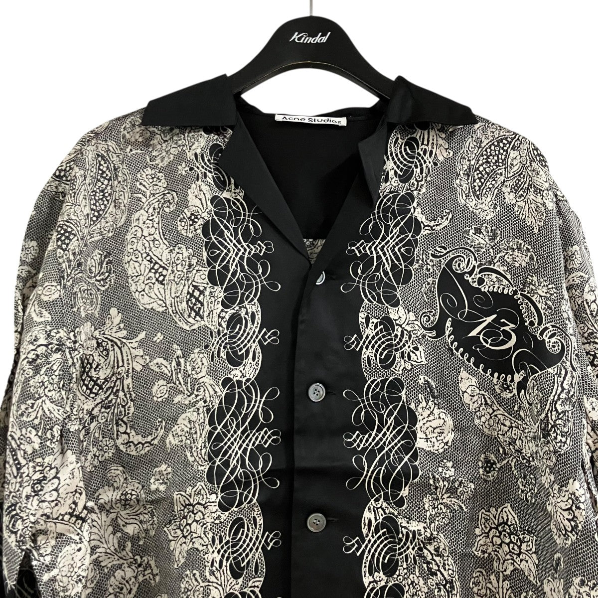 ACNE STUDIOS レーヨンフローラルオープンカラーシャツ 古着・中古-2枚目のアイテム画像