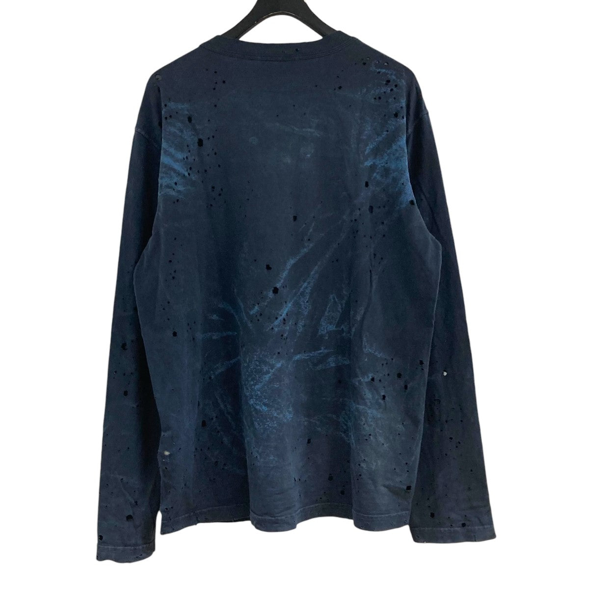 トップス diesel T-Crane-Ls-N2 Men's Destroyed long-sleeve T-shirt | Black | Diesel