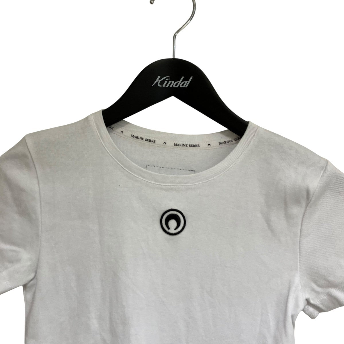 【美品】MARINE SERRE ホワイトTシャツ 半袖 Marine Serre(マリーン・セル) MOON LOGO JERSEY SS T-SHIRT / WHITE