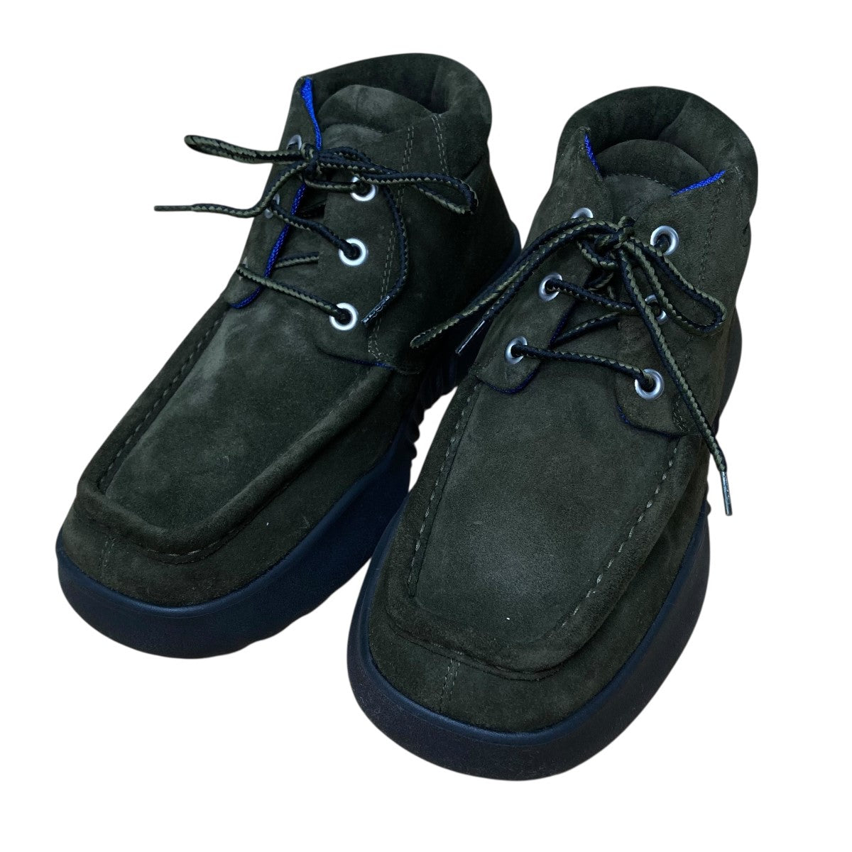 BURBERRY(バーバリー) ピローブーツ ホワイト×ブルー サイズ 44