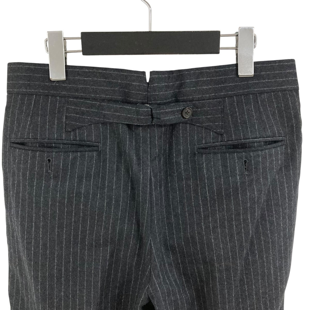 THOM BROWNE. スラックスパンツ ウールパンツ グレー サイズ1 Thom Browne(トム・ブラウン) ウールストライプスラックスパンツ