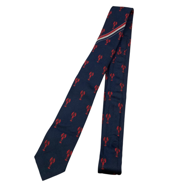 THOM BROWNE ネイビーシルクニットタイ トムブラウン ネクタイ ☆THOM BROWNE (トムブラウン)☆ シルク ネクタイ ネイビー (THOM