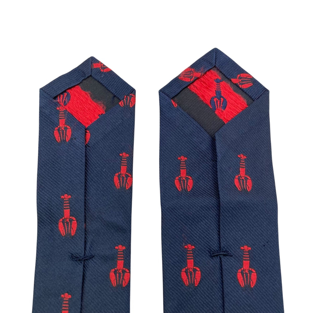 Thom Browne(トム・ブラウン) ネクタイ ネイビー×レッド サイズ