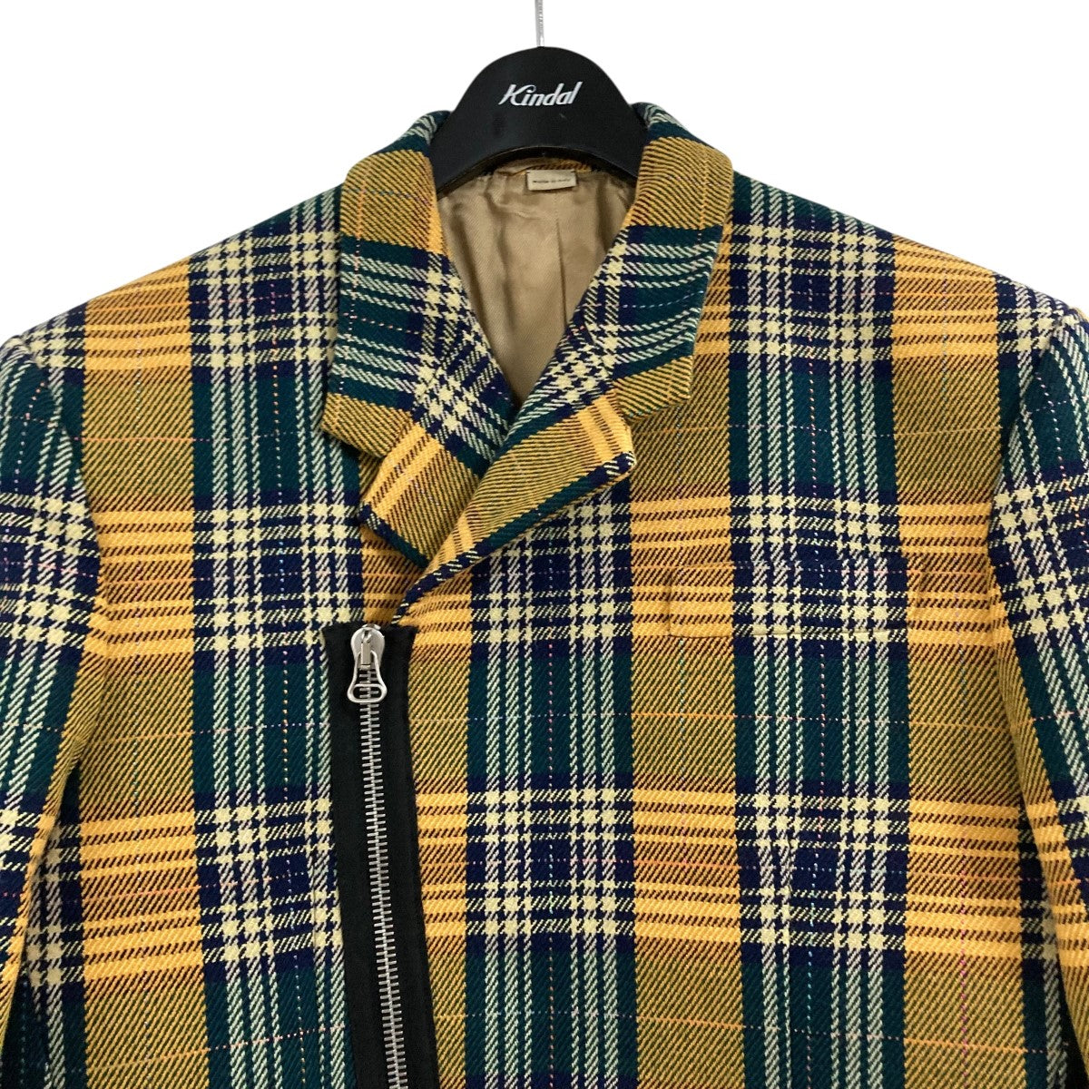 GUCCI(グッチ) ジップチェックジャケット 710795 ZAE29 イエロー