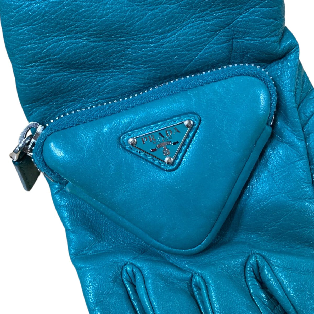 [大幅値下げ] PRADA プラダ ポーチ付きレザーグローブ 手袋 新品 org.jpg