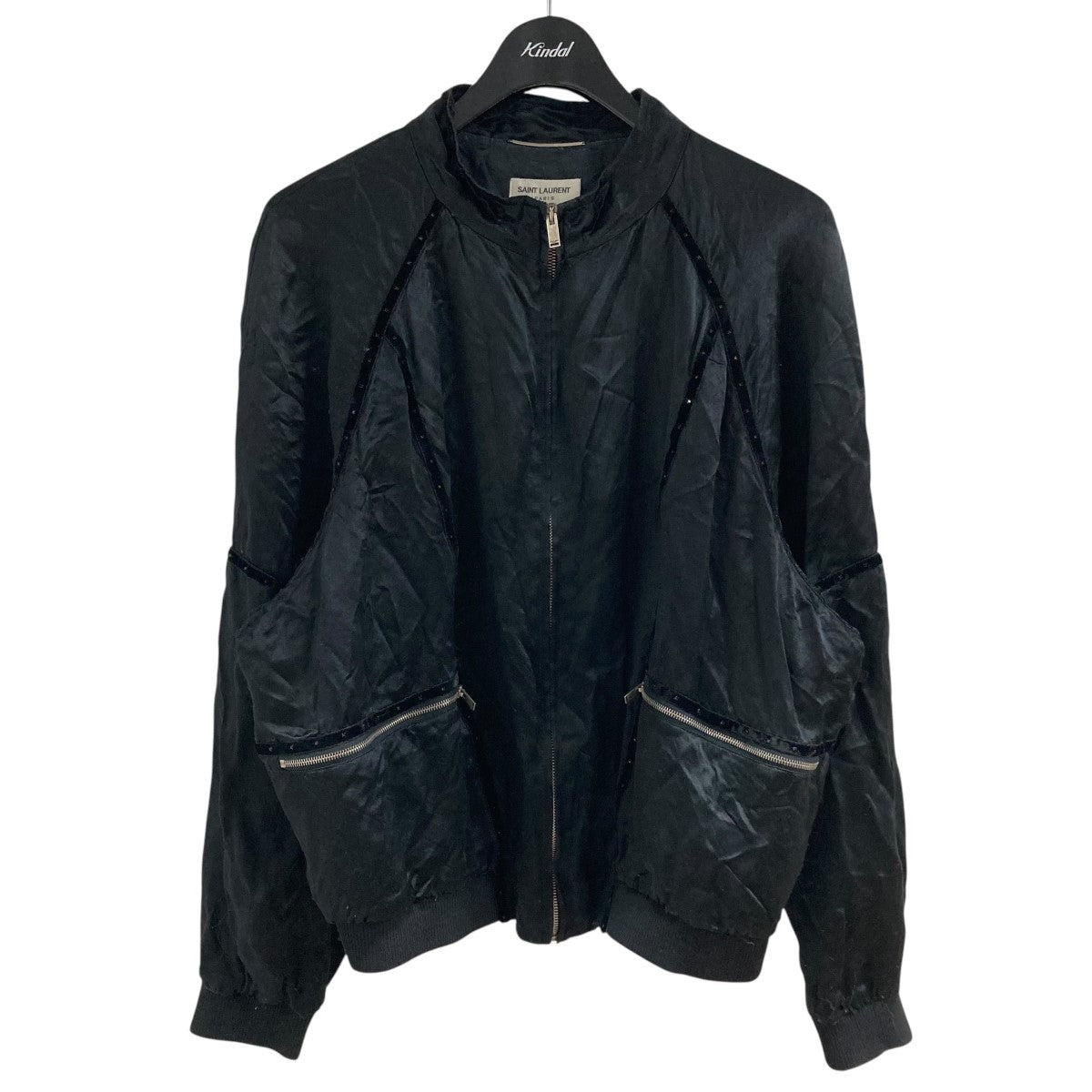 Saint Laurent Paris 80sサテンテディジャケット 古着・中古-1枚目のアイテム画像