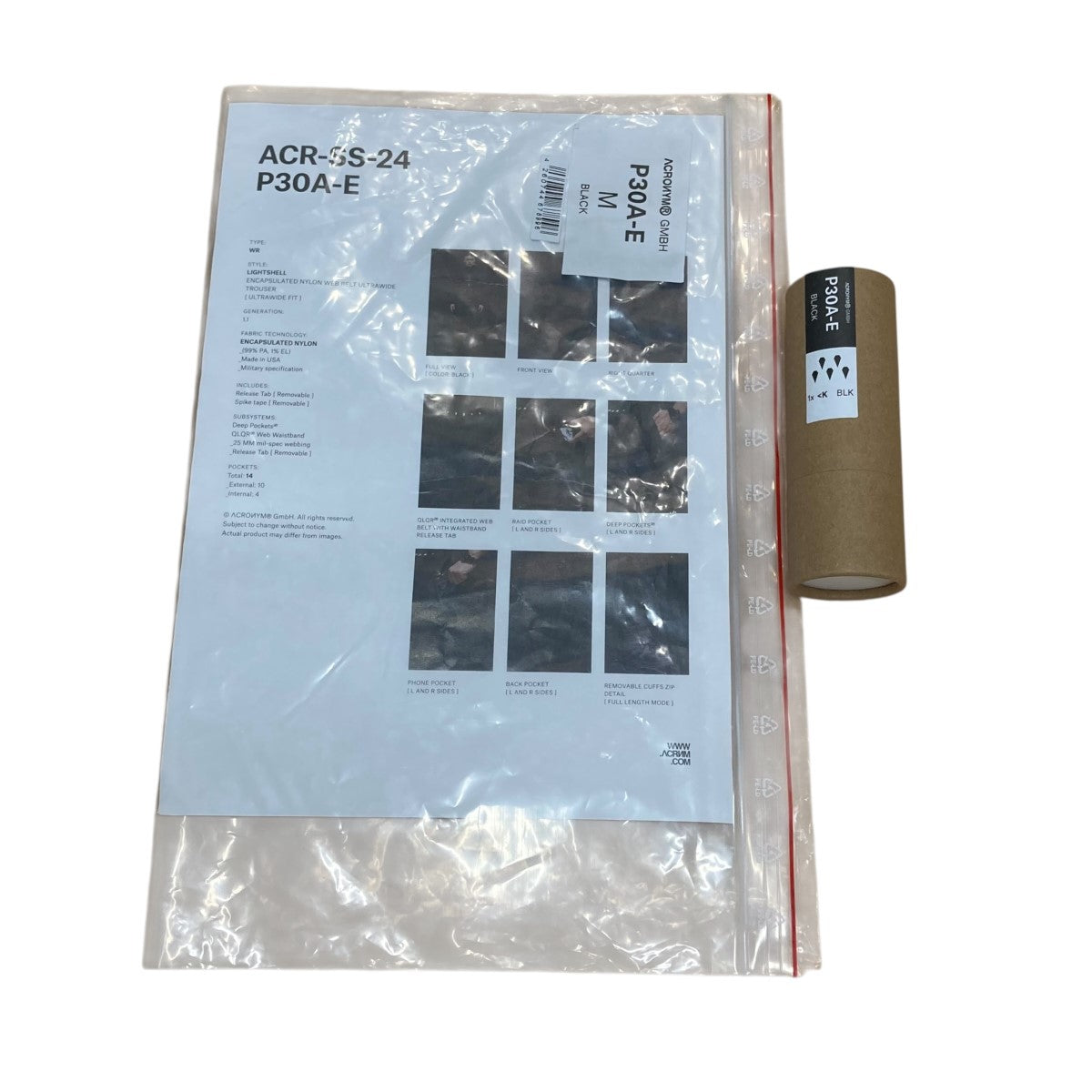 ACRONYM(アクロニウム) 24SSナイロンカーゴパンツP30A-E Encapsulated