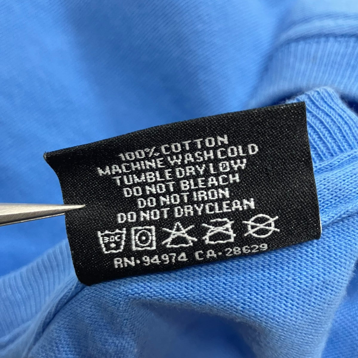 stussy(ステューシー) 半袖ロゴバックプリントTシャツ ブルー サイズ