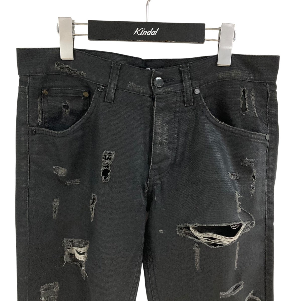 （確実正規品）RAFSIMONS 19/20AWデストロイパンツ RAF SIMONS(ラフシモンズ) デストロイ コーティングパンツ