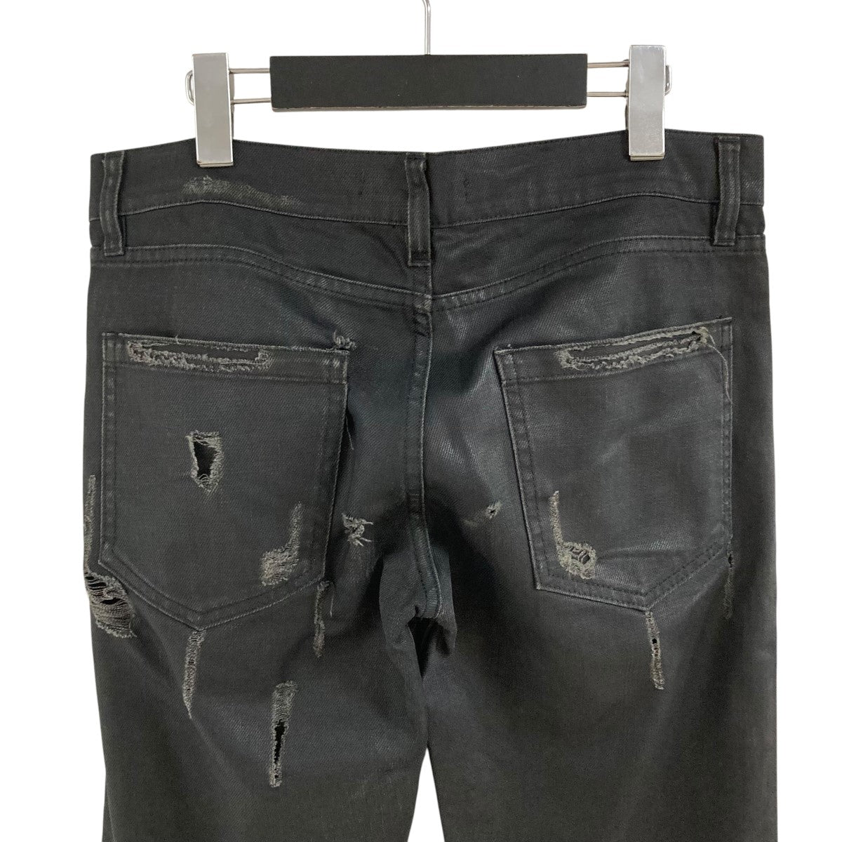 （確実正規品）RAFSIMONS 19/20AWデストロイパンツ RAF SIMONS(ラフシモンズ) デストロイ コーティングパンツ