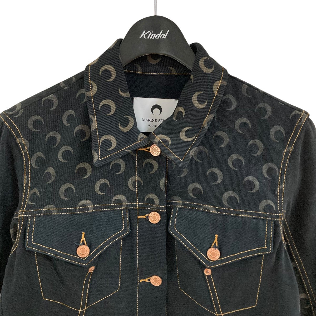 ジャケット・アウター MARINE SERRE Moon Crescent Denim Jacket MARINE SERRE Moon Crescent Denim Jacket