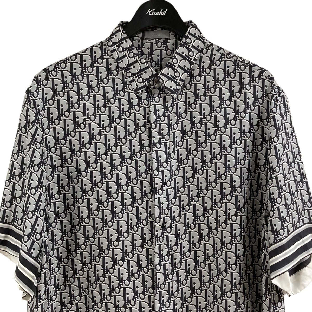 DIOR ショートスリーブ　シルクシャツ　ライトグレー系 DIOR ショートスリーブ シルクシャツ ライトグレー系 - メルカリ