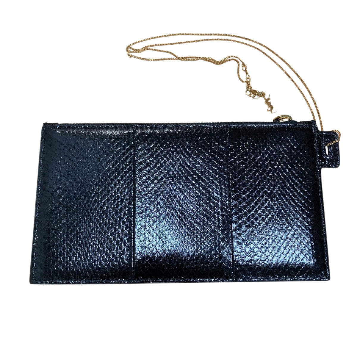 サンローランパリ ケース ブラック キャビアスキン 箱袋 テイク