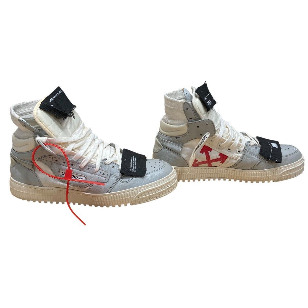 OFFWHITE(オフホワイト) ハイカットスニーカー ホワイト×グレー