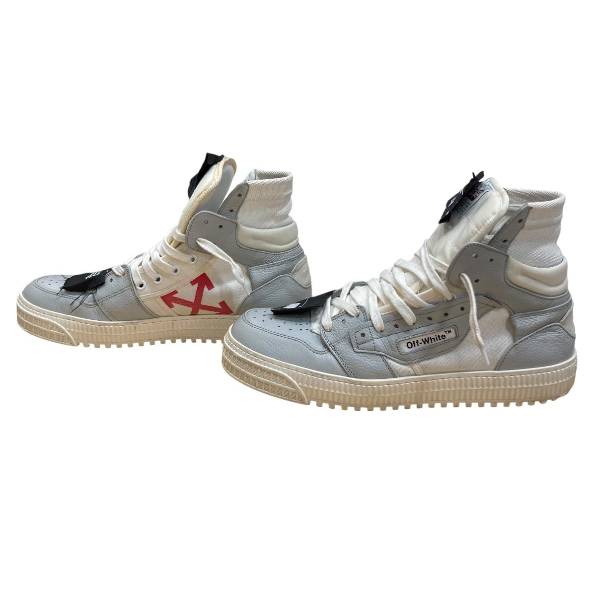 OFFWHITE(オフホワイト) ハイカットスニーカー ホワイト×グレー