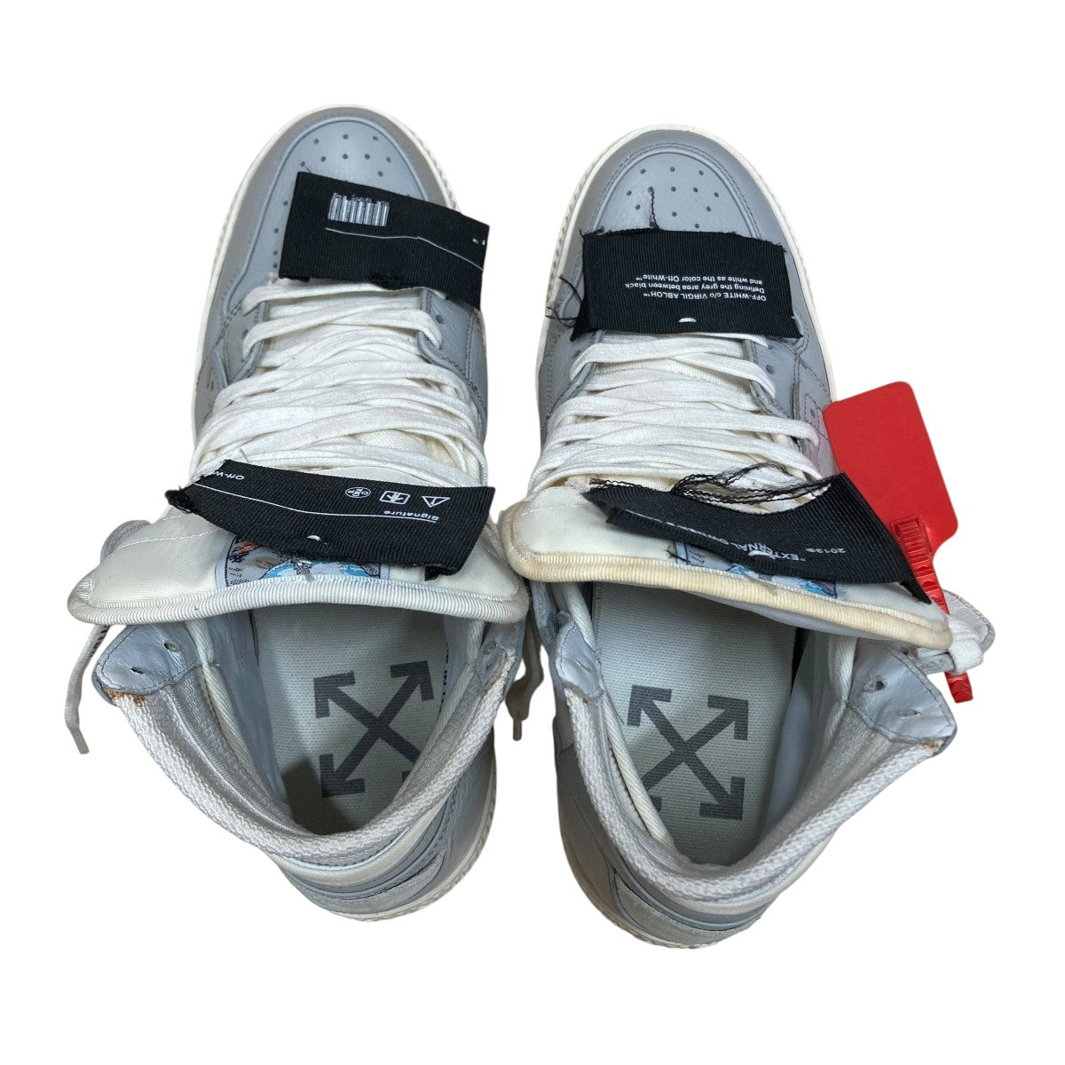 OFFWHITE(オフホワイト) ハイカットスニーカー ホワイト×グレー 