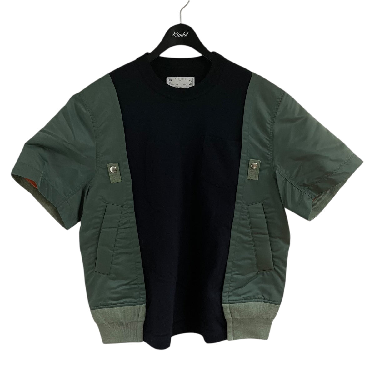 sacai ナイロン切替Tシャツ 古着・中古-1枚目のアイテム画像