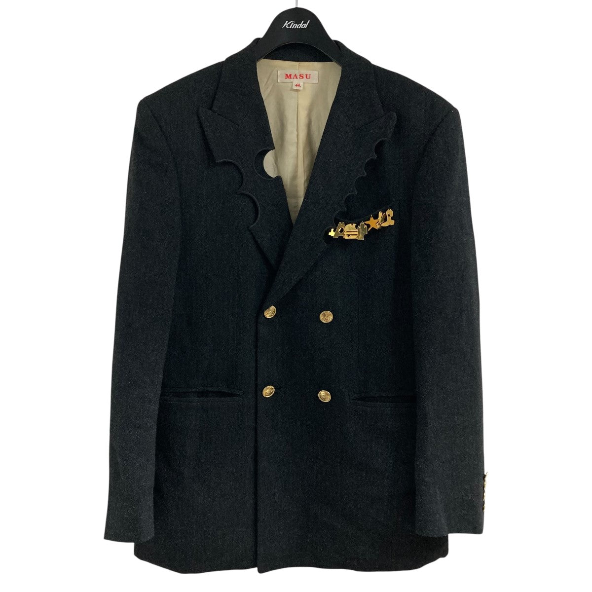 ジャケット・アウター MASU FLOWER-CUT LEATHER TRUCKER JACKET MASU(エムエーエスユー) FLOWER-CUT LEATHER TRUCKER JACKET