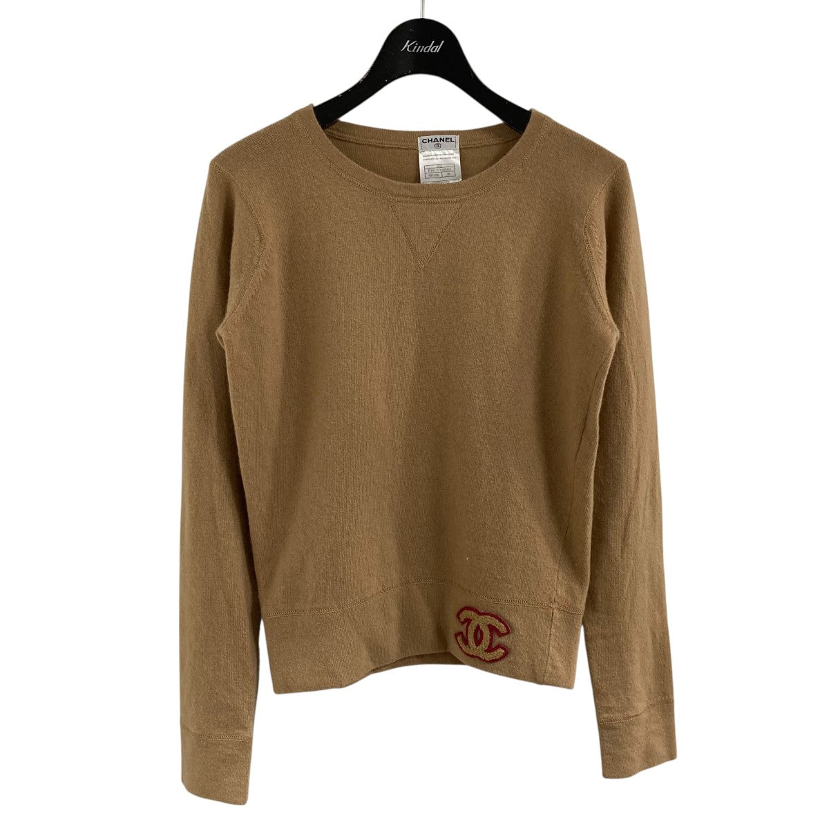 may美品　カシミヤシャネルのニット CHANEL(シャネル) ココマークカシミヤニット P18159V00965 ブラウン