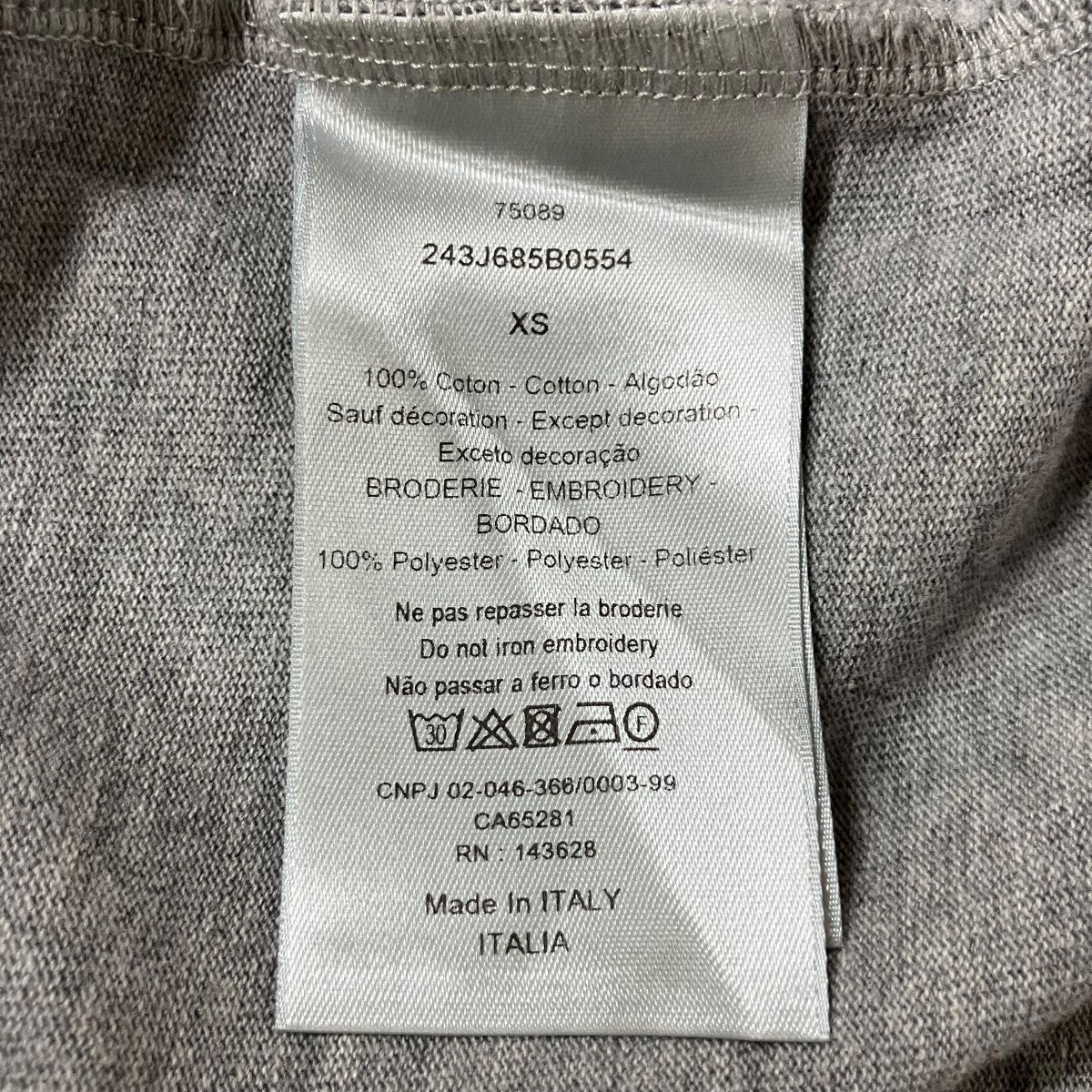 Christian Dior ロゴエンブロイダリー 半袖Tシャツ 古着・中古-5枚目のアイテム画像