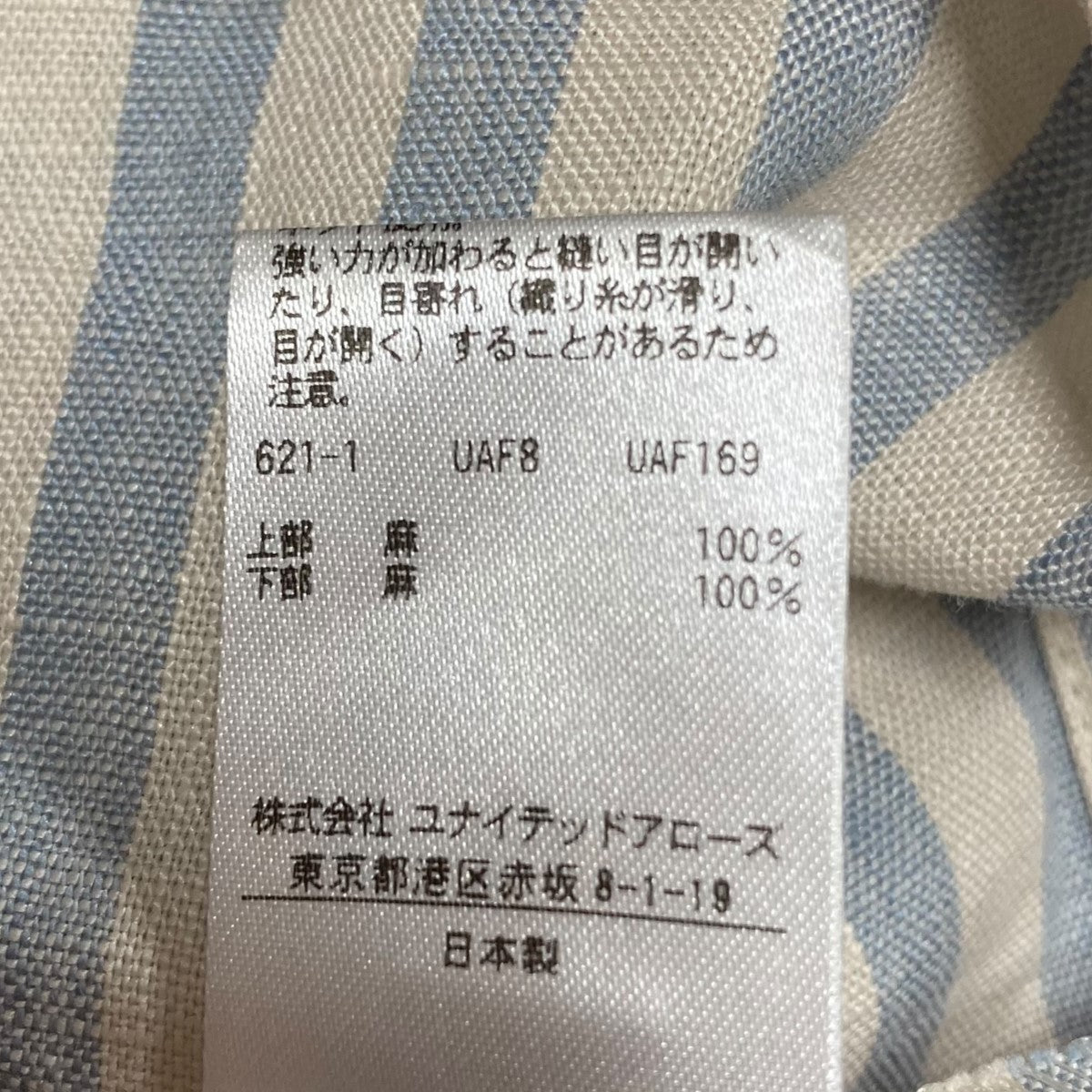 6(ROKU) BEAUTY＆YOUTH リネンストライプ シャツ／パンツ セットアップ 古着・中古-9枚目のアイテム画像