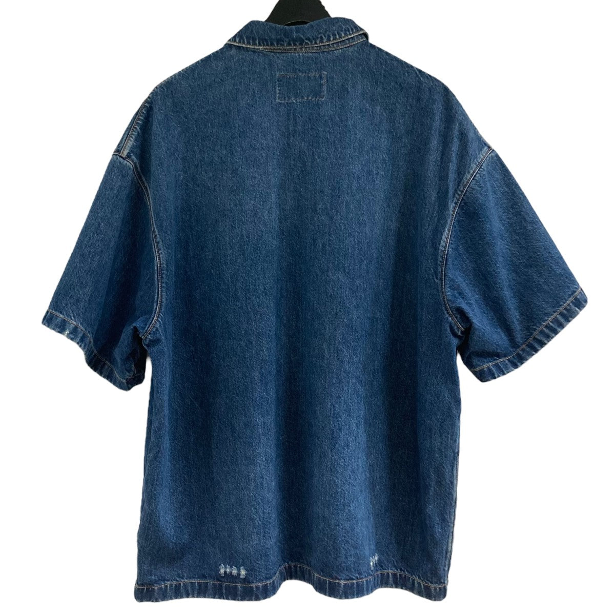 PRADA(プラダ) プレート付半袖デニムシャツ GEC067 インディゴ サイズ