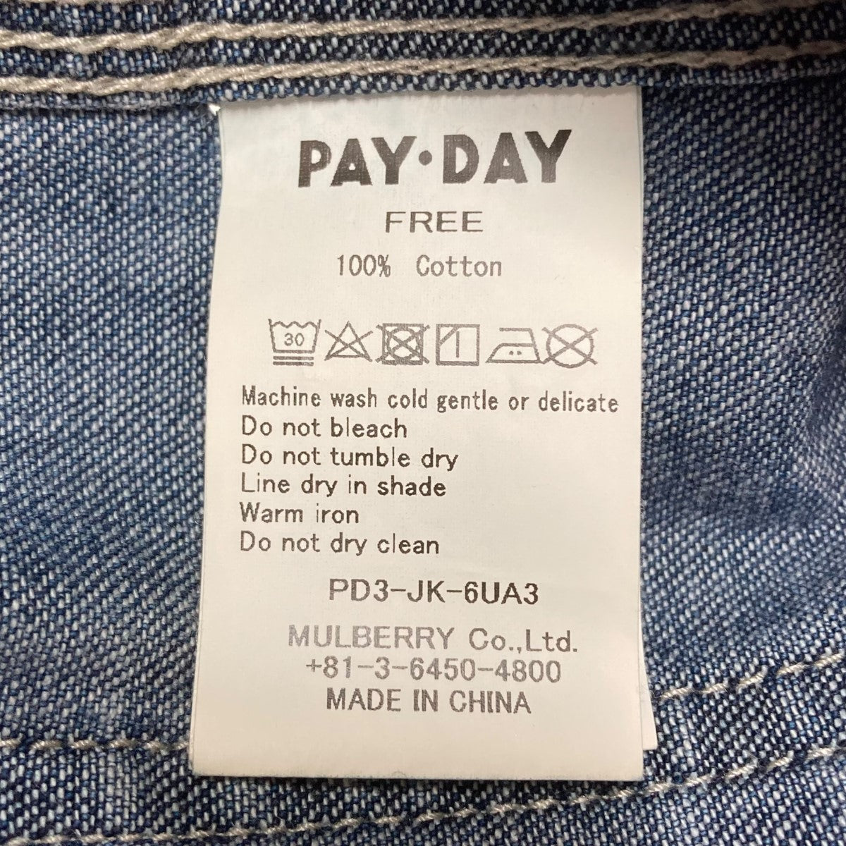 PAY-DAY デニムノーカラージャケット 古着・中古-6枚目のアイテム画像