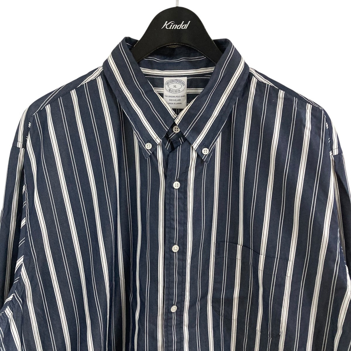 6(ROKU) BEAUTY＆YOUTH×BROOKS BROTHERS ストライプシャツ ネイビー