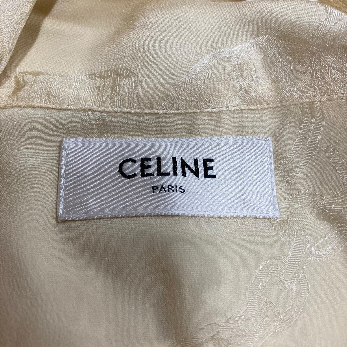 CELINE チェーンプリント ラヴァリエール マットシルクブラウス 古着・中古-5枚目のアイテム画像