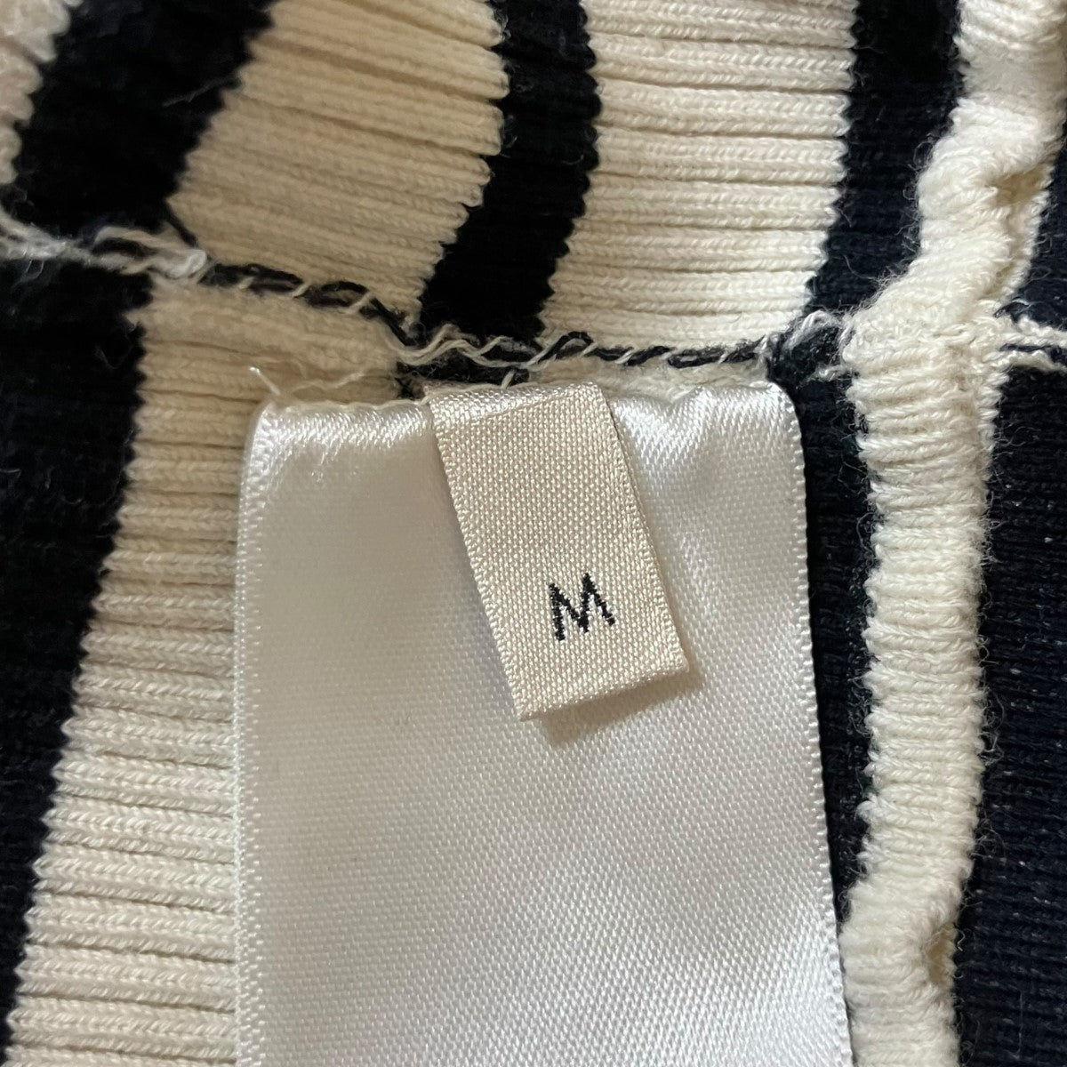 CELINE ボーダーリブロゴ クロップドタンクトップ 古着・中古-6枚目のアイテム画像