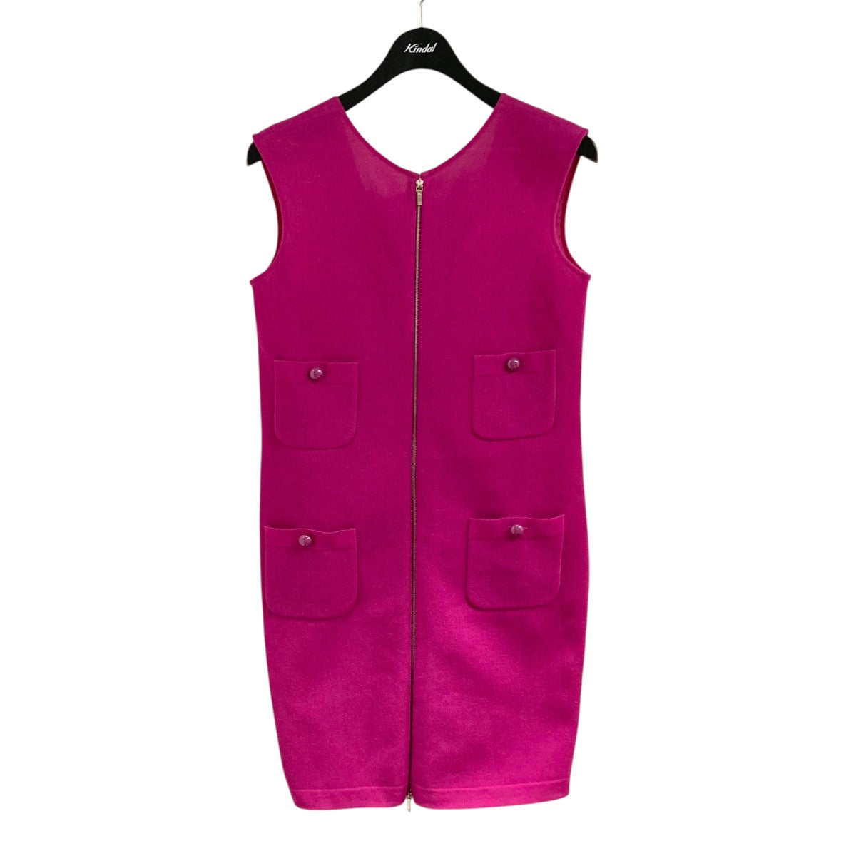 【美品】ヴィンテージ　激レア　CHANEL ♡水色 ノースリーブワンピース 38 美品】ヴィンテージ 激レア CHANEL ♡水色 ノースリーブ