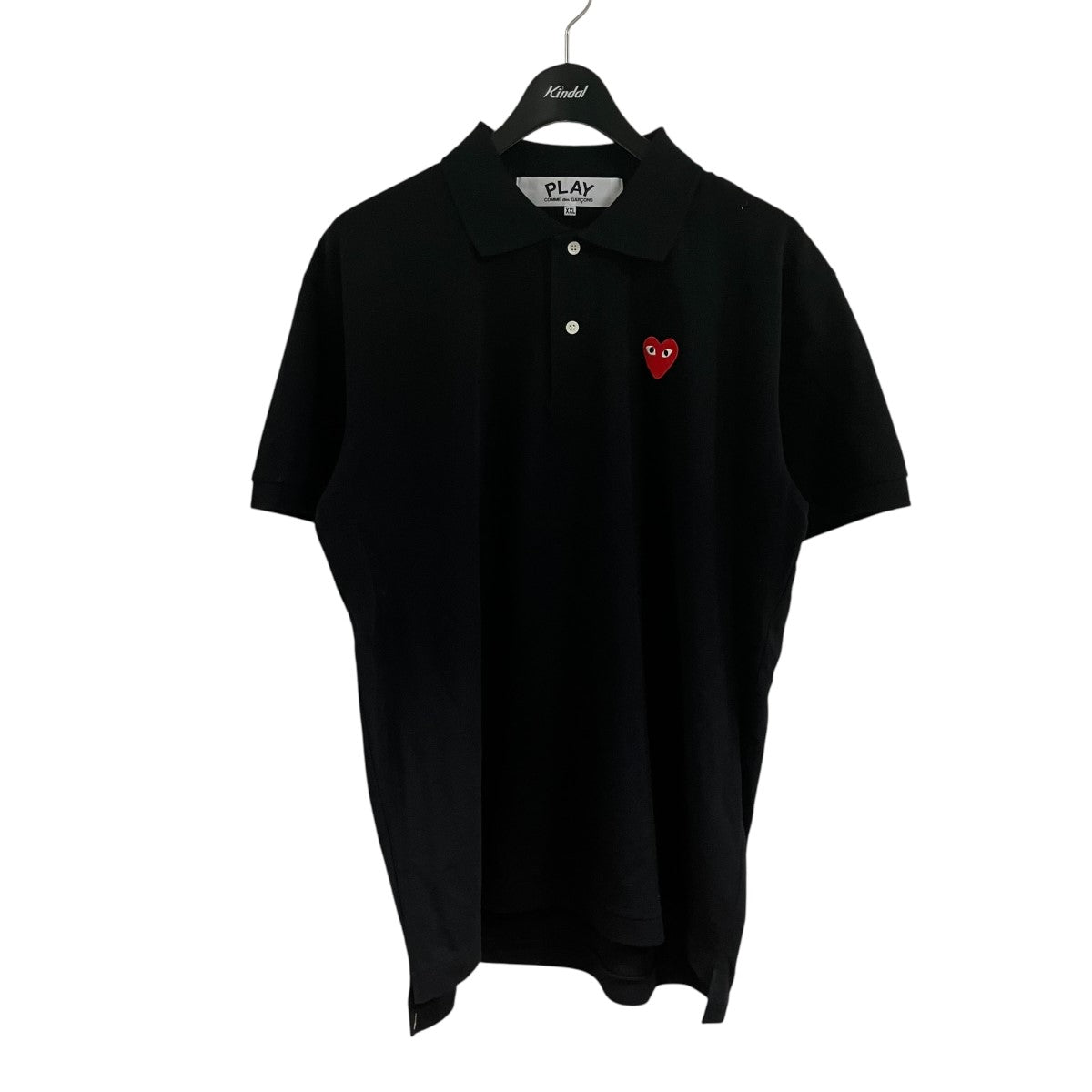 PLAY COMME des GARCONS ハートワッペンポロシャツ 古着・中古-1枚目のアイテム画像