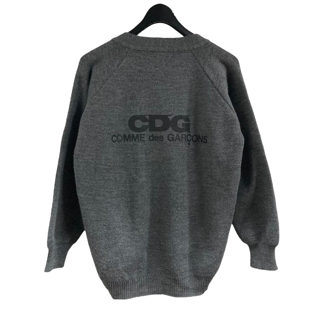 【極美品 L】ステューシー 刺繍 タブロゴ ルーズゲージ カーディガン. CDG(シーディージー) バックロゴカーディガン SZ-N004 グレー