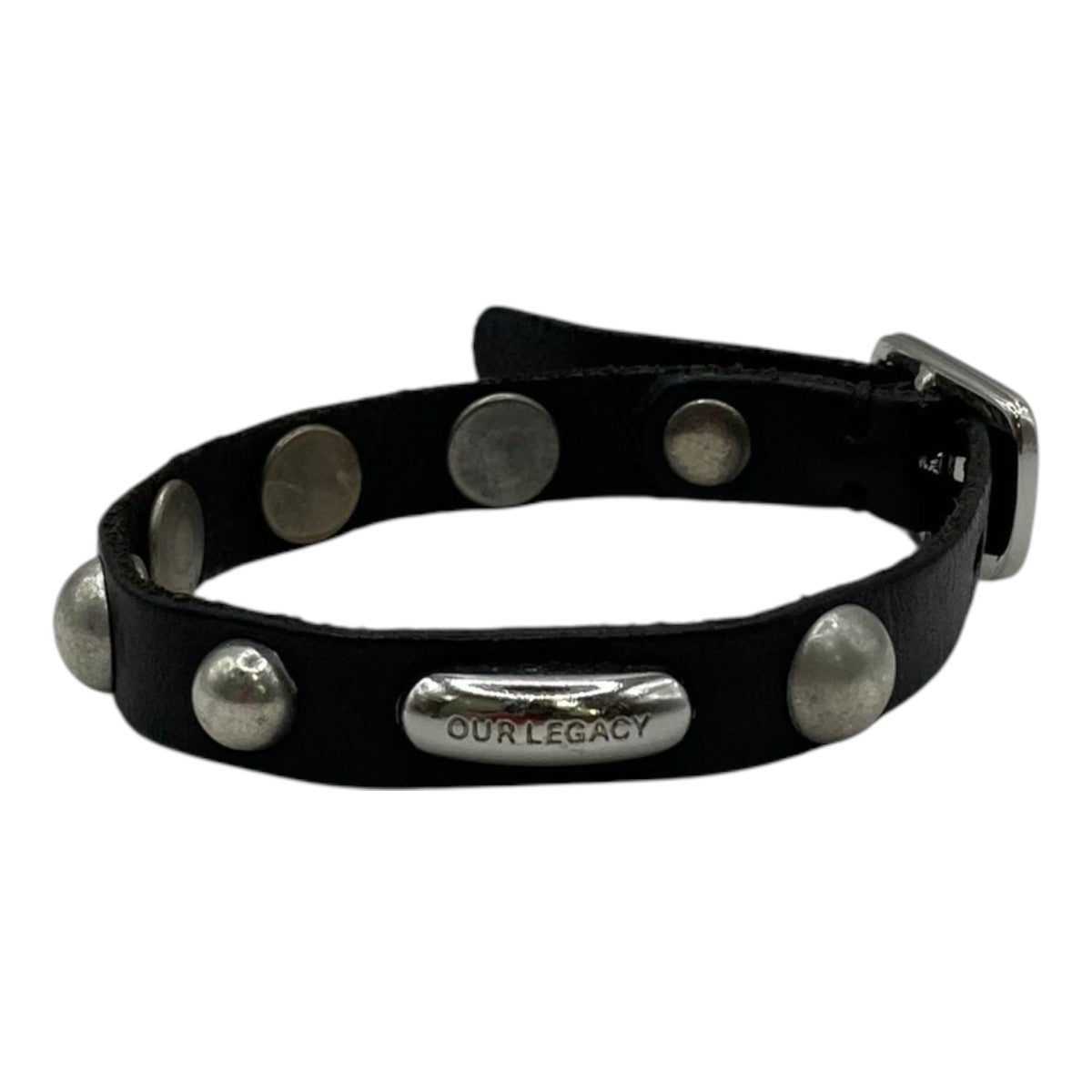OUR LEGACY(アワーレガシー) レザーブレスレット ブラック サイズ