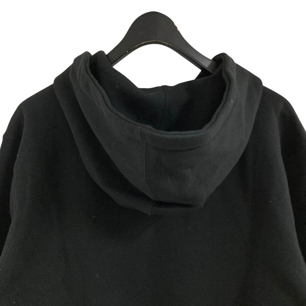 【人気ブラック】ステューシー パイルロゴパーカー 刺繍 ビッグロゴ アーチロゴ ステューシー パーカー センターパイルロゴ 入手困難 稀少