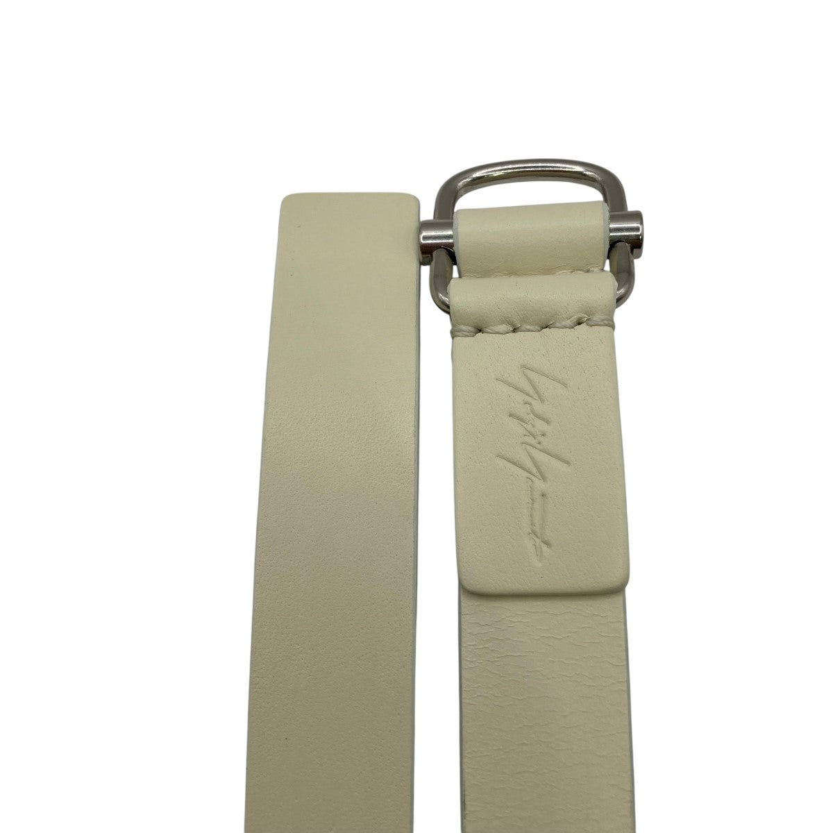 YOHJI YAMAMOTO(ヨウジヤマモト) ホワイトレザー25MM フリーベルト HP