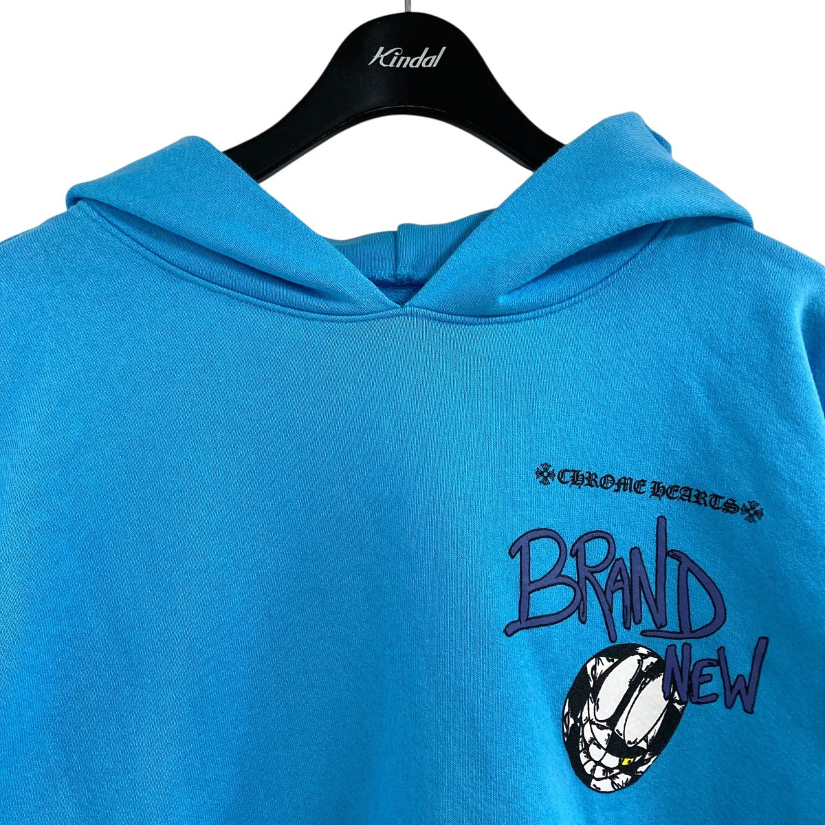 CHROME HEARTS ブルーのプリントパーカ Mサイズ CHROME HEARTS(クロムハーツ) プルオーバーパーカー ブルー