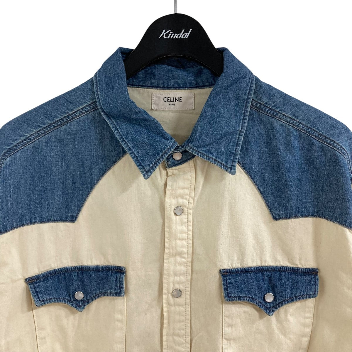 CELINE(セリーヌ) ウエスタンロングシャツ 2T227362M アイボリー