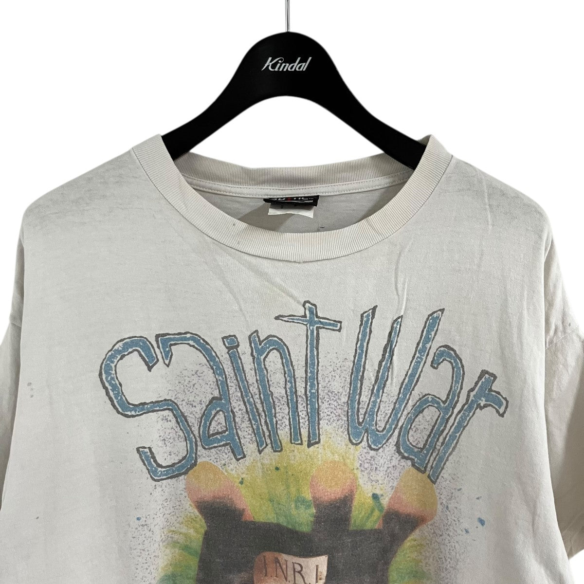 SAINT MICHAEL ダメージプリントTシャツ 古着・中古-2枚目のアイテム画像