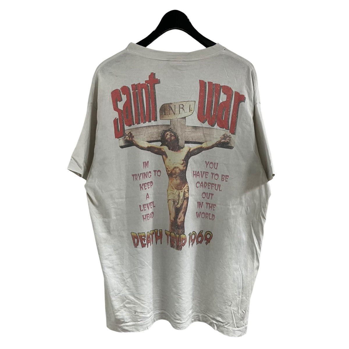 SAINT MICHAEL ダメージプリントTシャツ 古着・中古-3枚目のアイテム画像