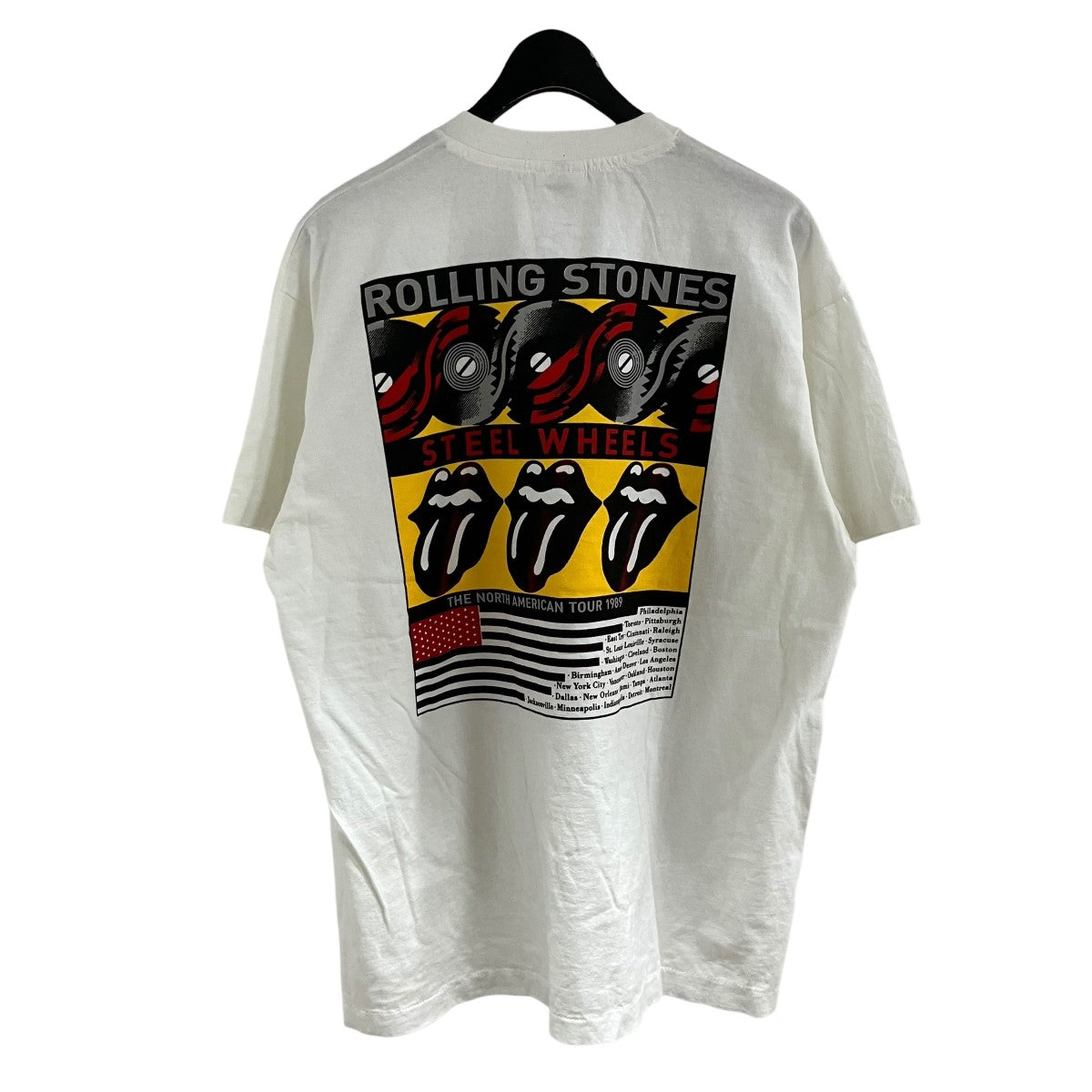 ROLLING STONES ローリングストーンズWILD OATS L WILD OATS(ワイルドオーツ) ROLLING STONES Tシャツ ホワイト×レッド