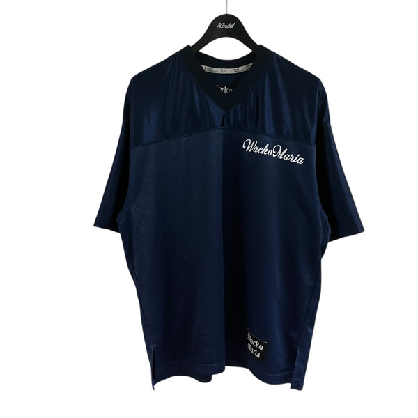 WACKO MARIA(ワコマリア) フットボール半袖シャツ ネイビー サイズ M