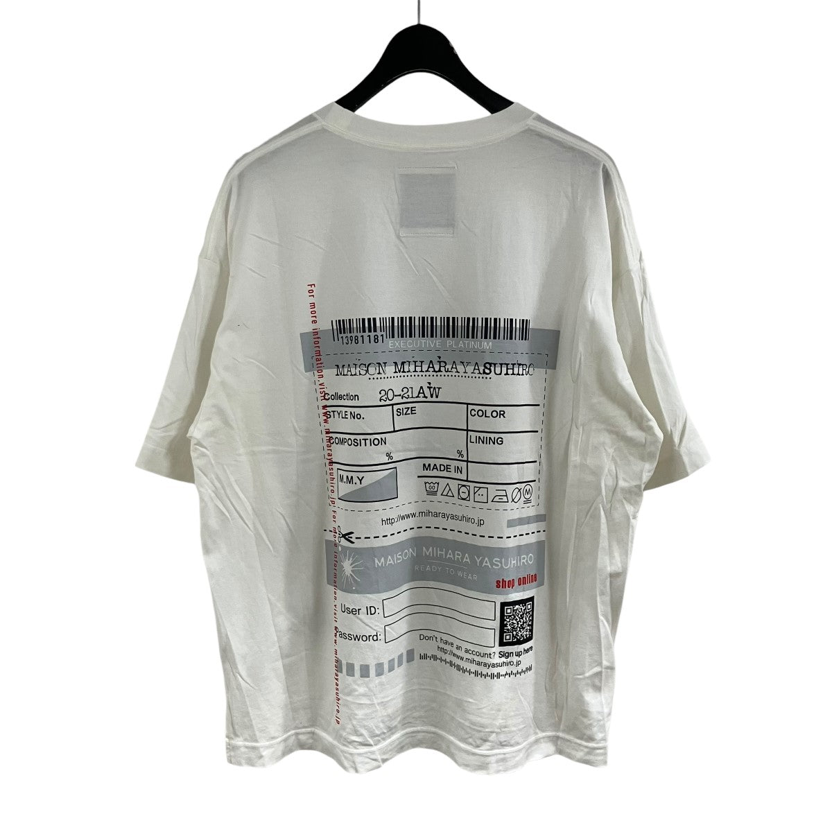 MIHARA YASUHIRO プリントTシャツ 古着・中古-3枚目のアイテム画像
